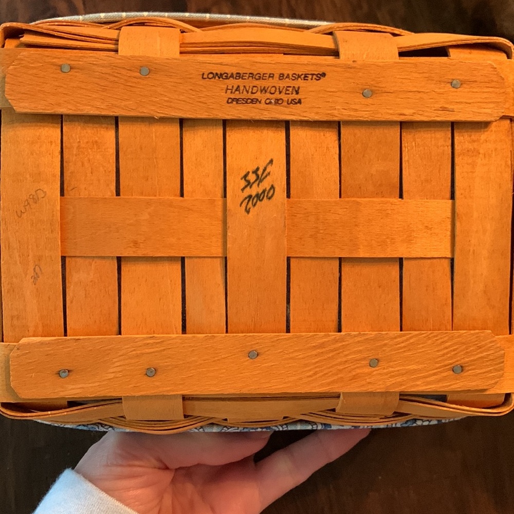 2000 Longaberger Note Pal Basket and fabric liner, excellent condition - Picture 6 of 9